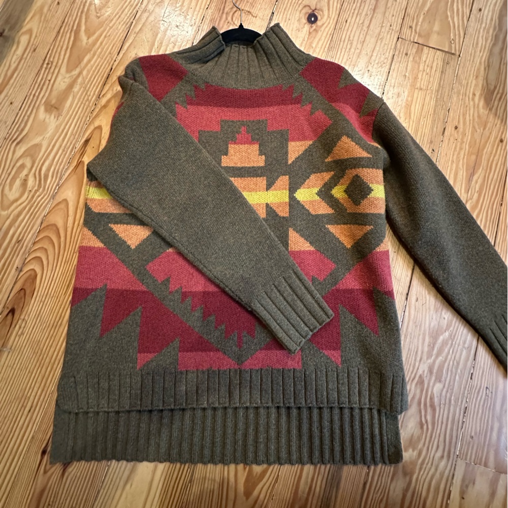 Pendleton Wool Geometric Patterned Sweater - image 2